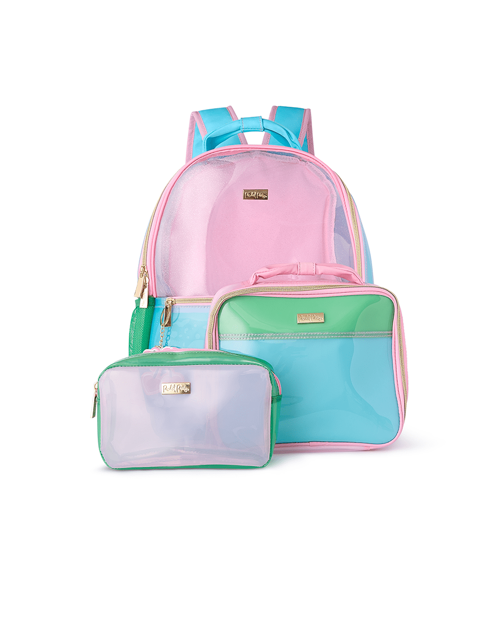 Color Block Jelly Backpack Bundle (Backpack, Lunchbox & Pouch)