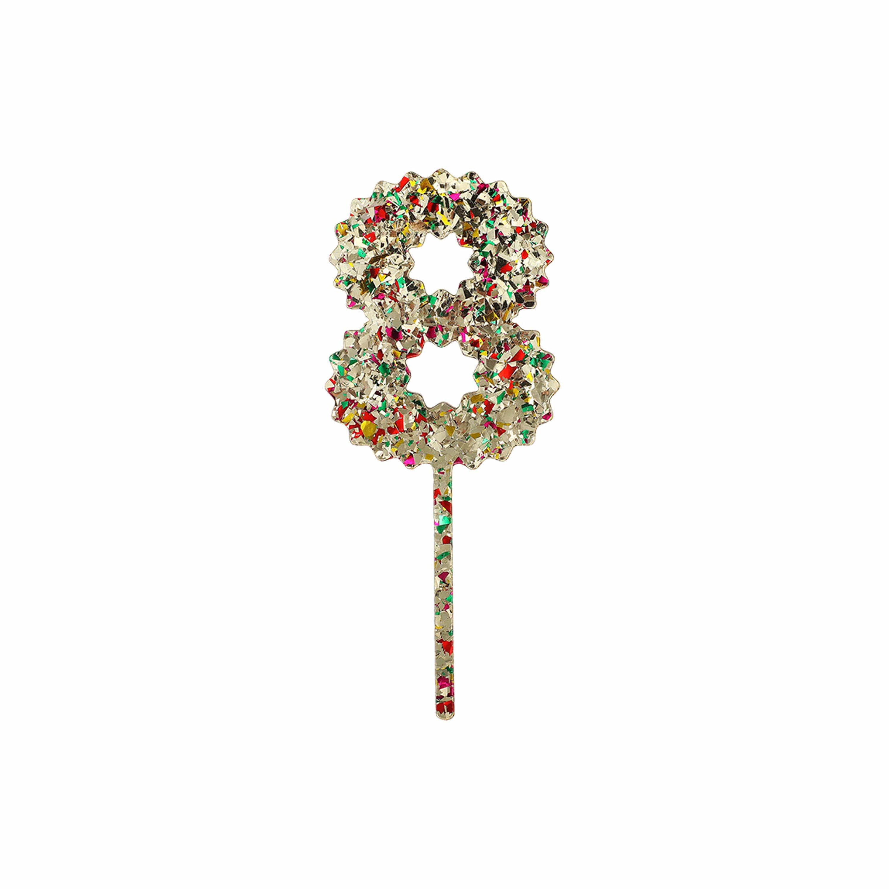 Confetti Number Cake Toppers: 0-9