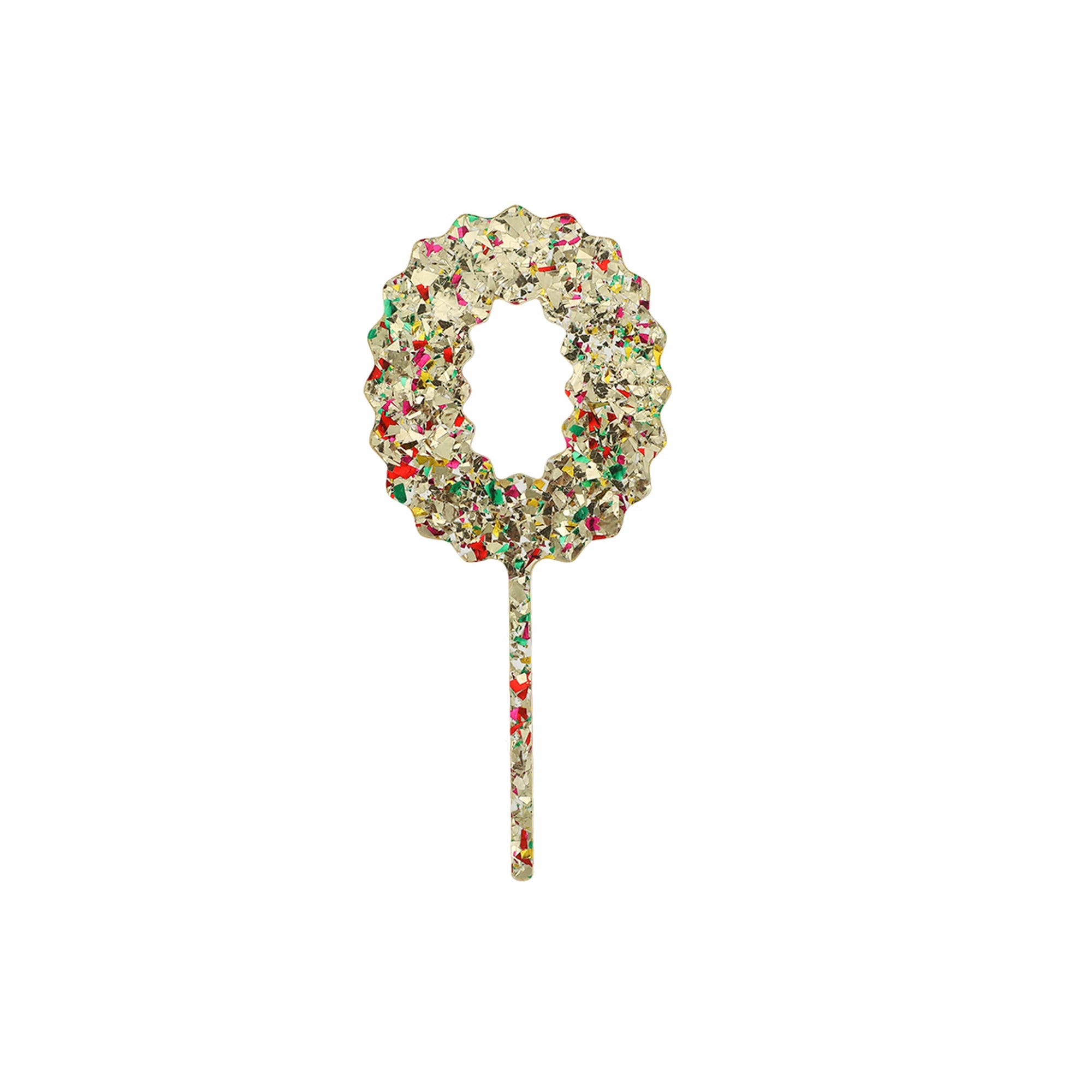 Confetti Number Cake Toppers: 0-9