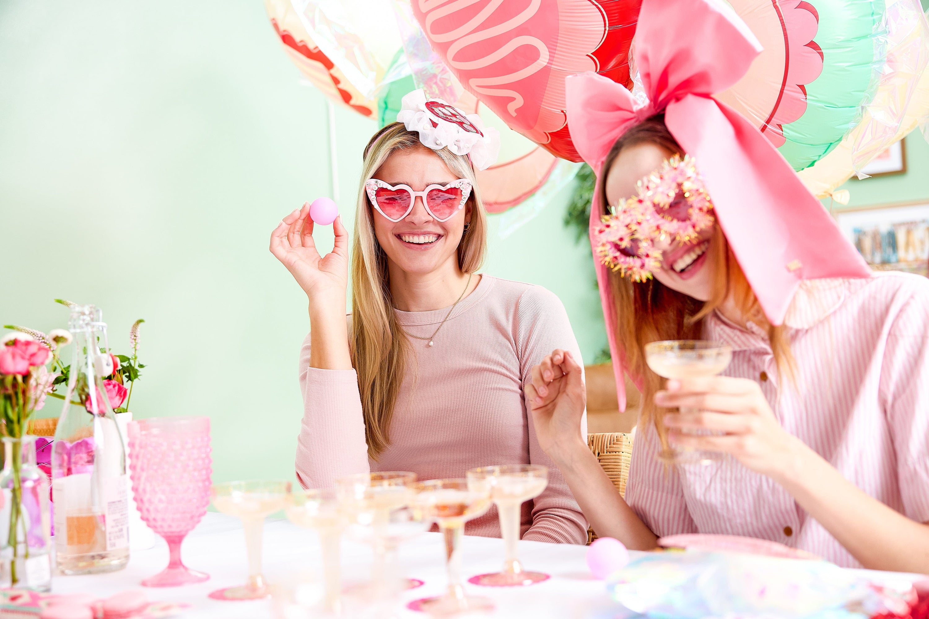 Valentine's Novelty Heart Glasses (Single or Set of 4)