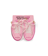 Better With A Bow Shoe Charm Set - Pink Bow Pearl