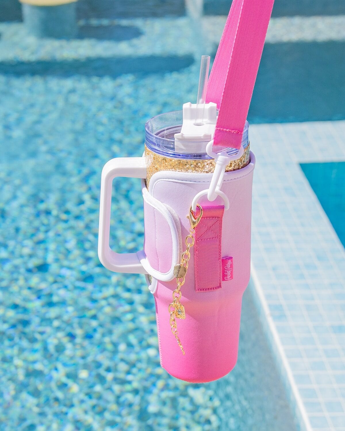 Pretty In Pink Stainless Tumbler Carrier Sleeve