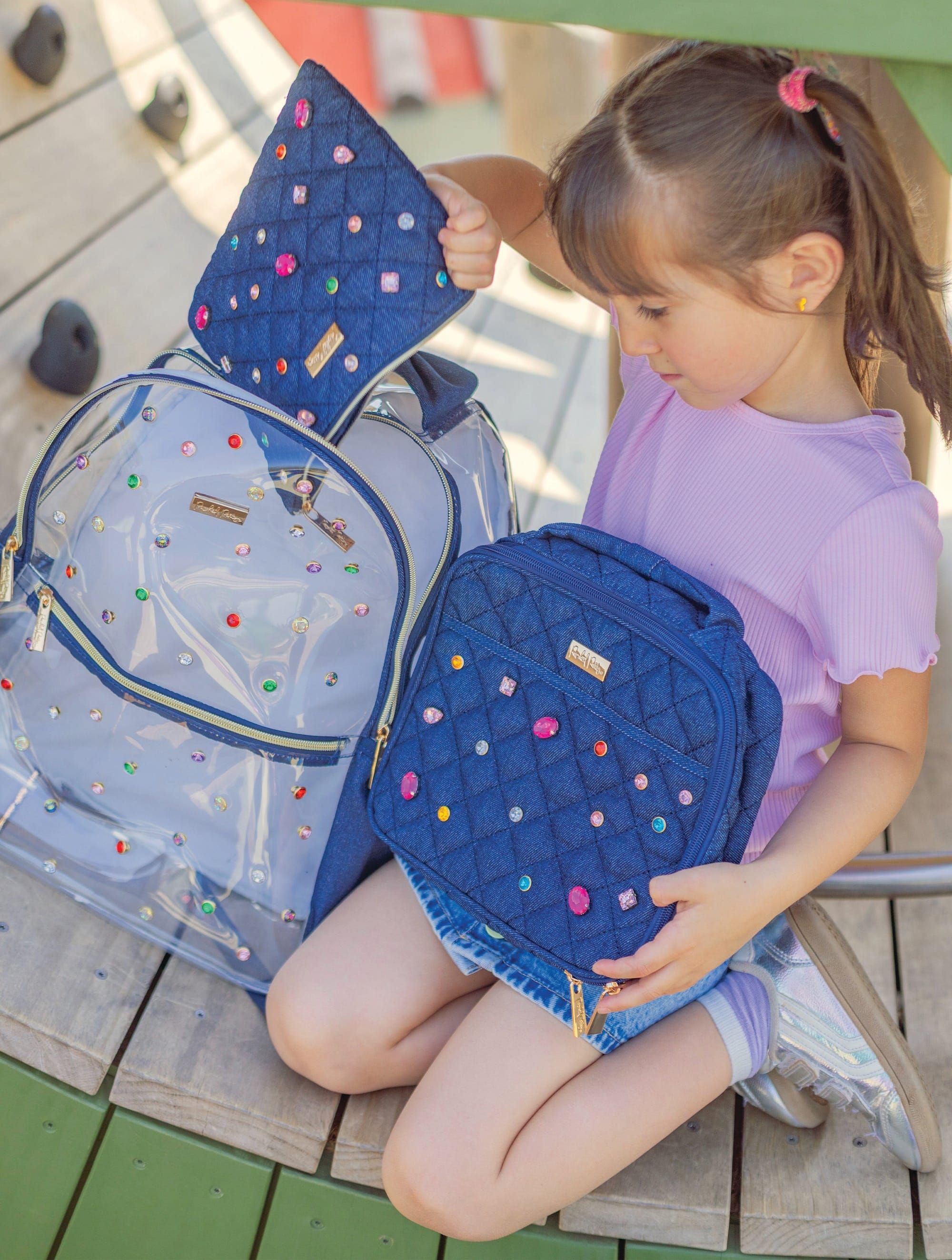 Denim and Gems Backpack and Lunchbox Bundle