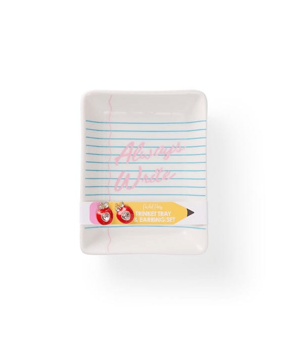 Always Write Trinket Tray and Earring Set