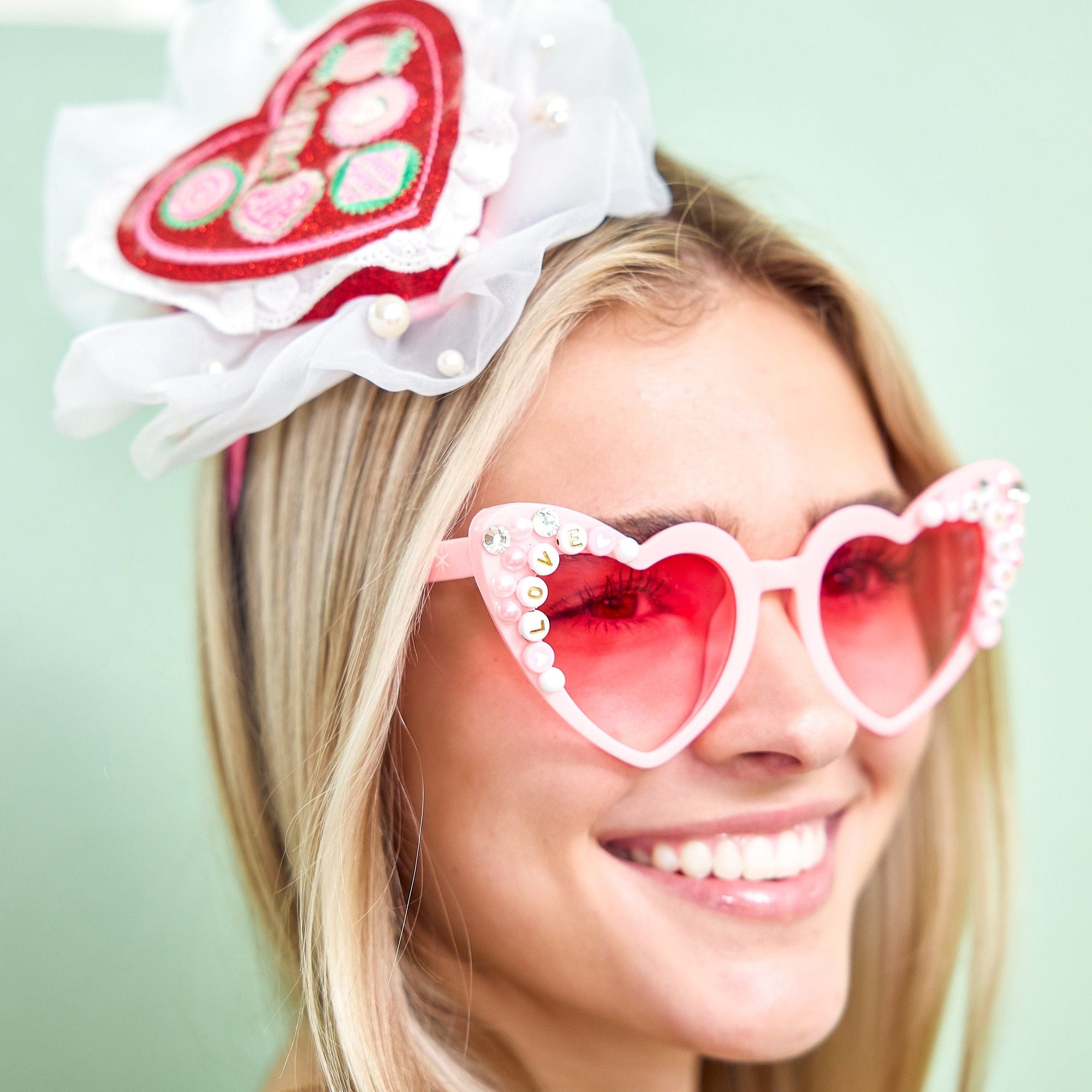 Valentine's Novelty Heart Glasses (Single or Set of 4)