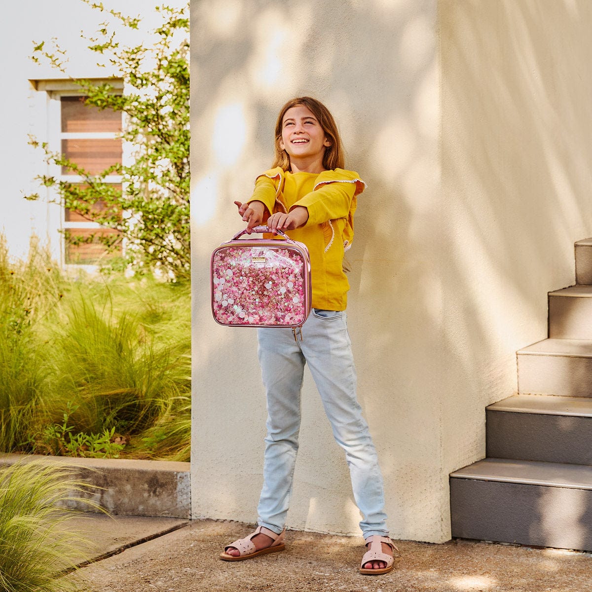 Pink Confetti Bows Insulated Lunchbox