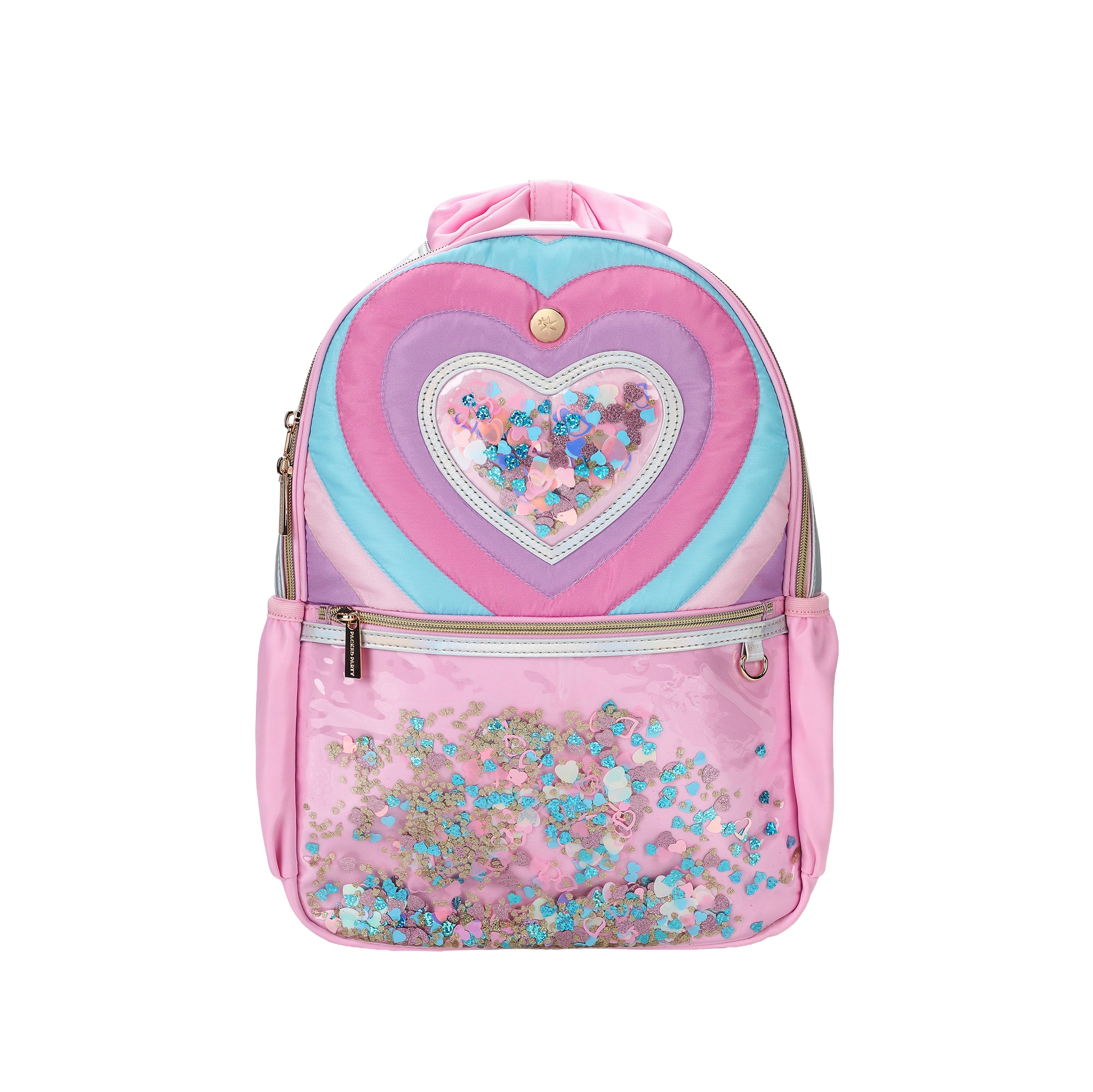 Quilted Confetti Heart Backpack