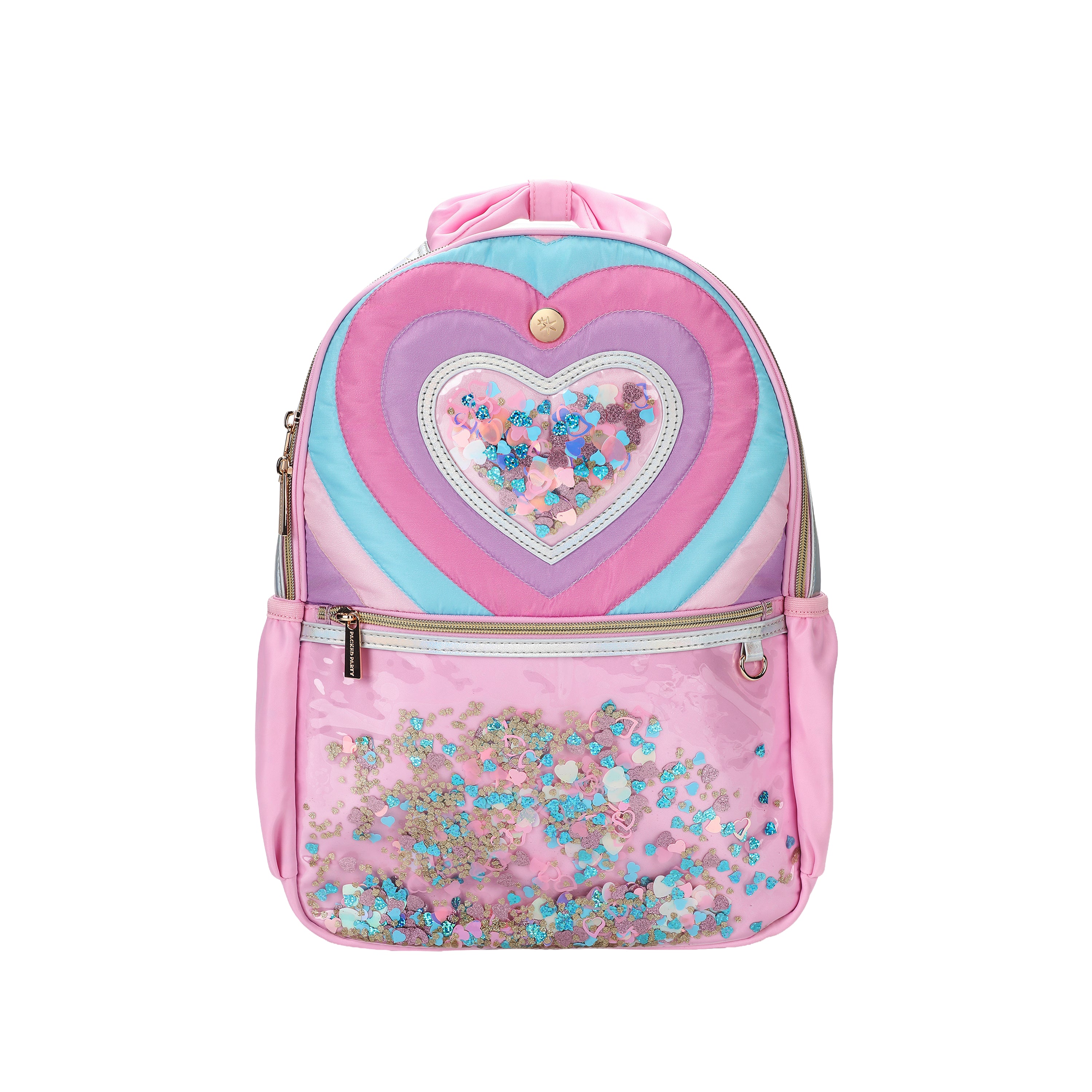 Quilted Confetti Heart Backpack