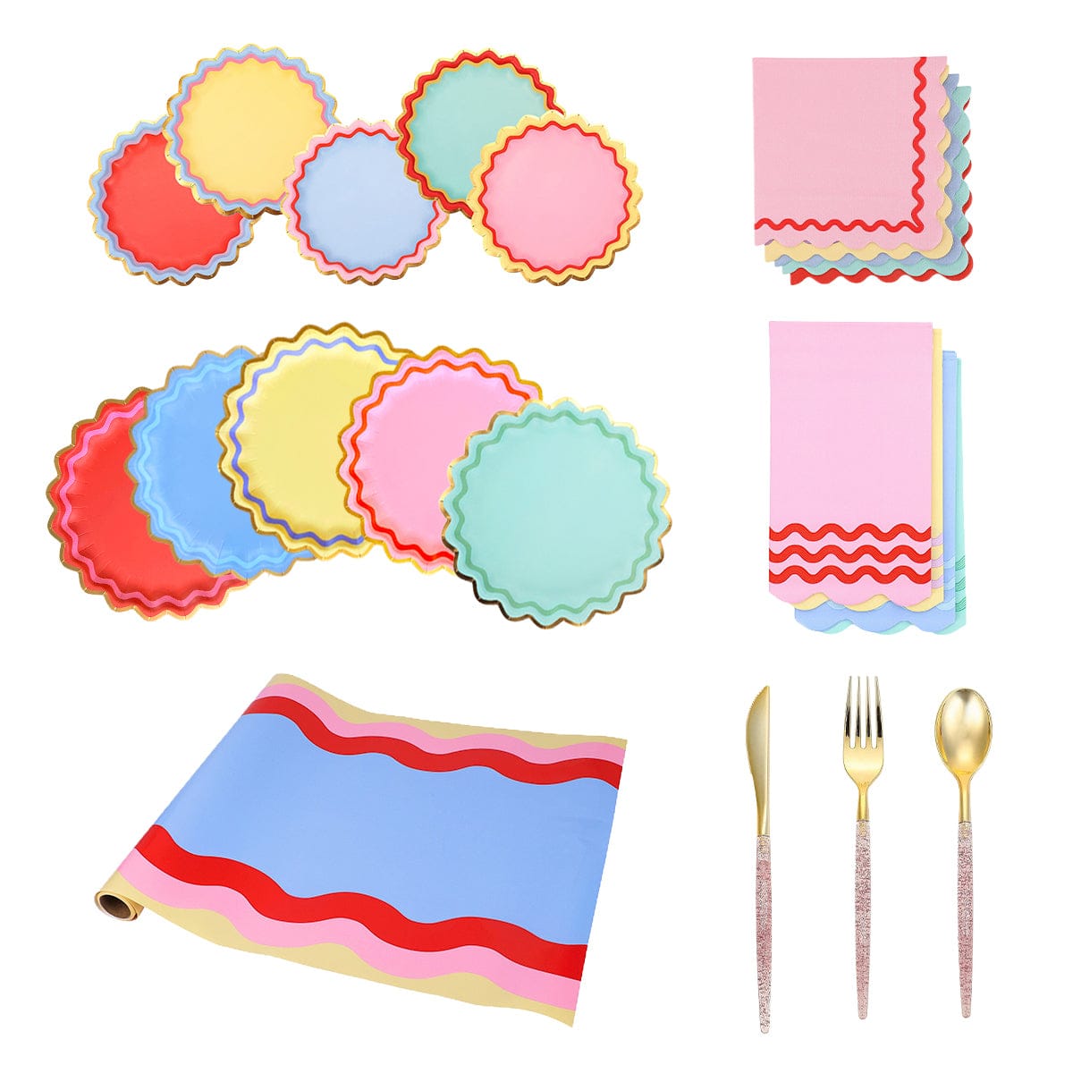 Ric Rac Rainbow Tableware Party Kit