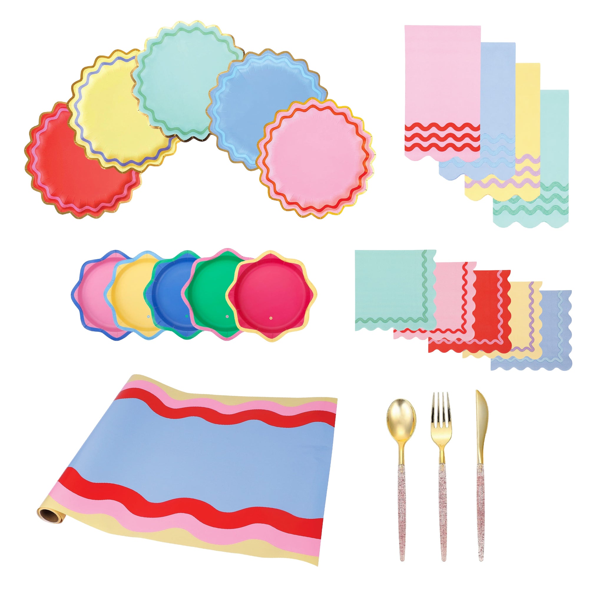 Ric Rac Rainbow Tableware Party Kit