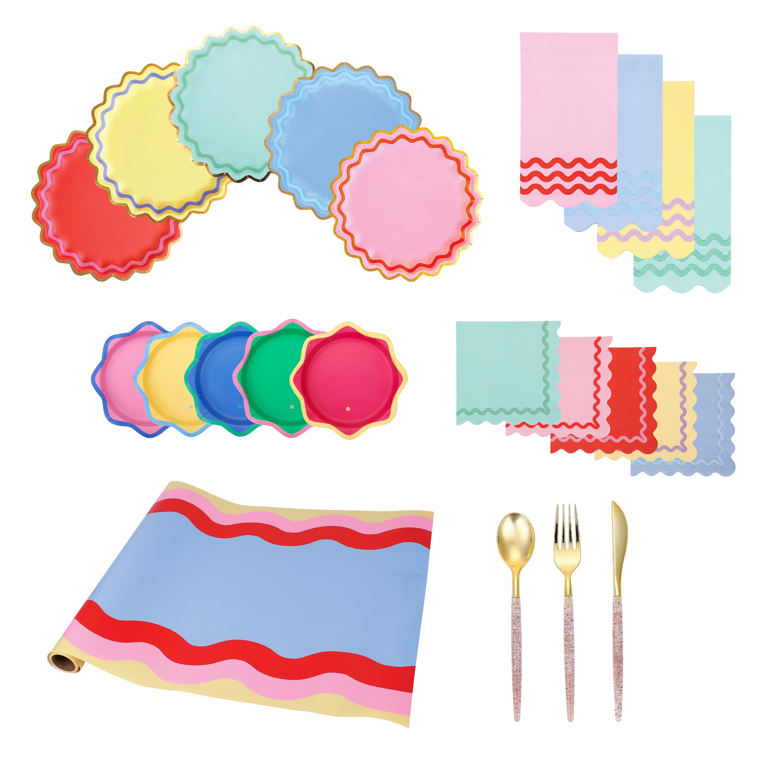 Ric Rac Rainbow Tableware Party Kit