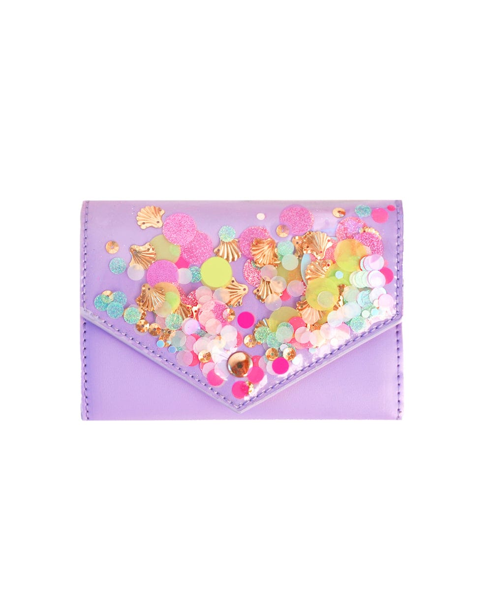 Purple Confetti Card Holder Wallet