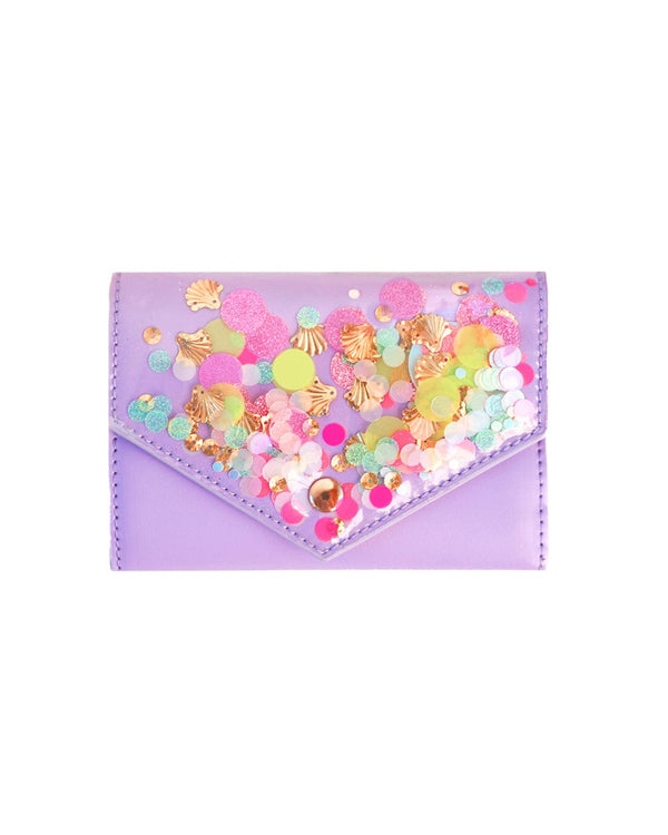 Shell it Out Confetti Button Wallet