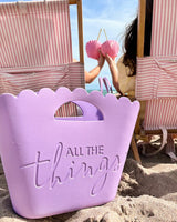 Shell-ebrate All The Things Lavender Jelly Tote