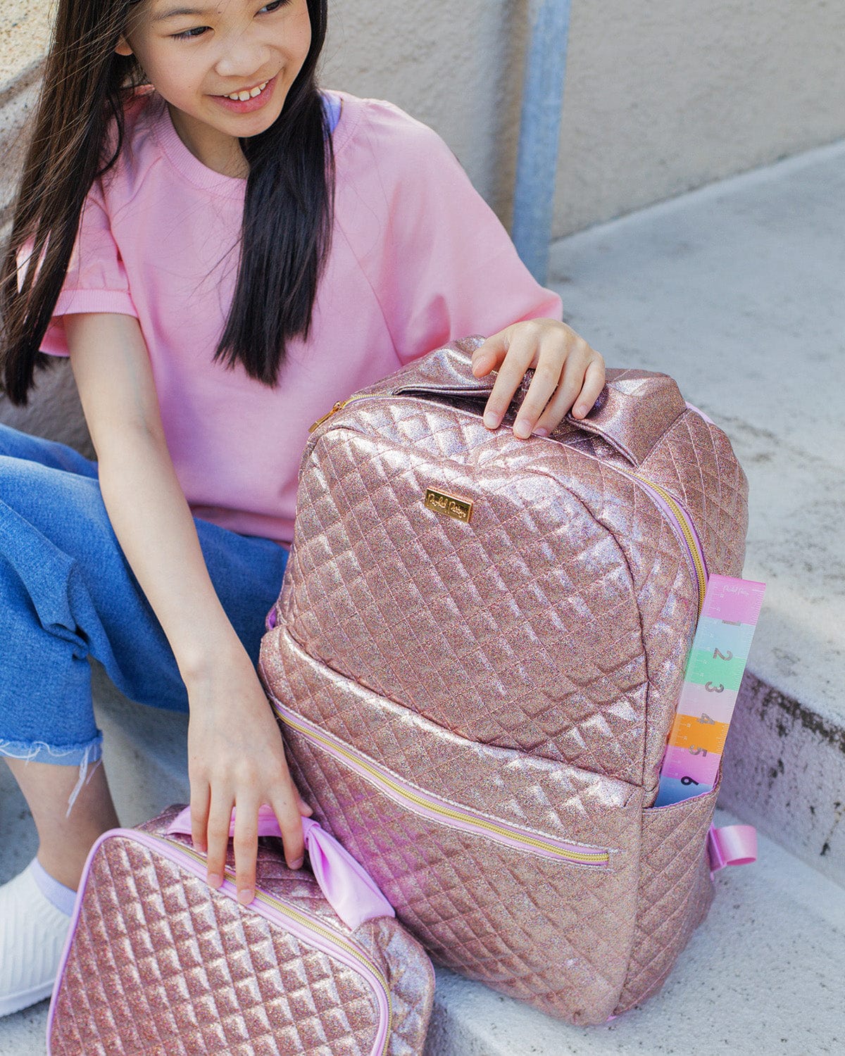 Glitter Party Backpack & Lunch Box Bundle