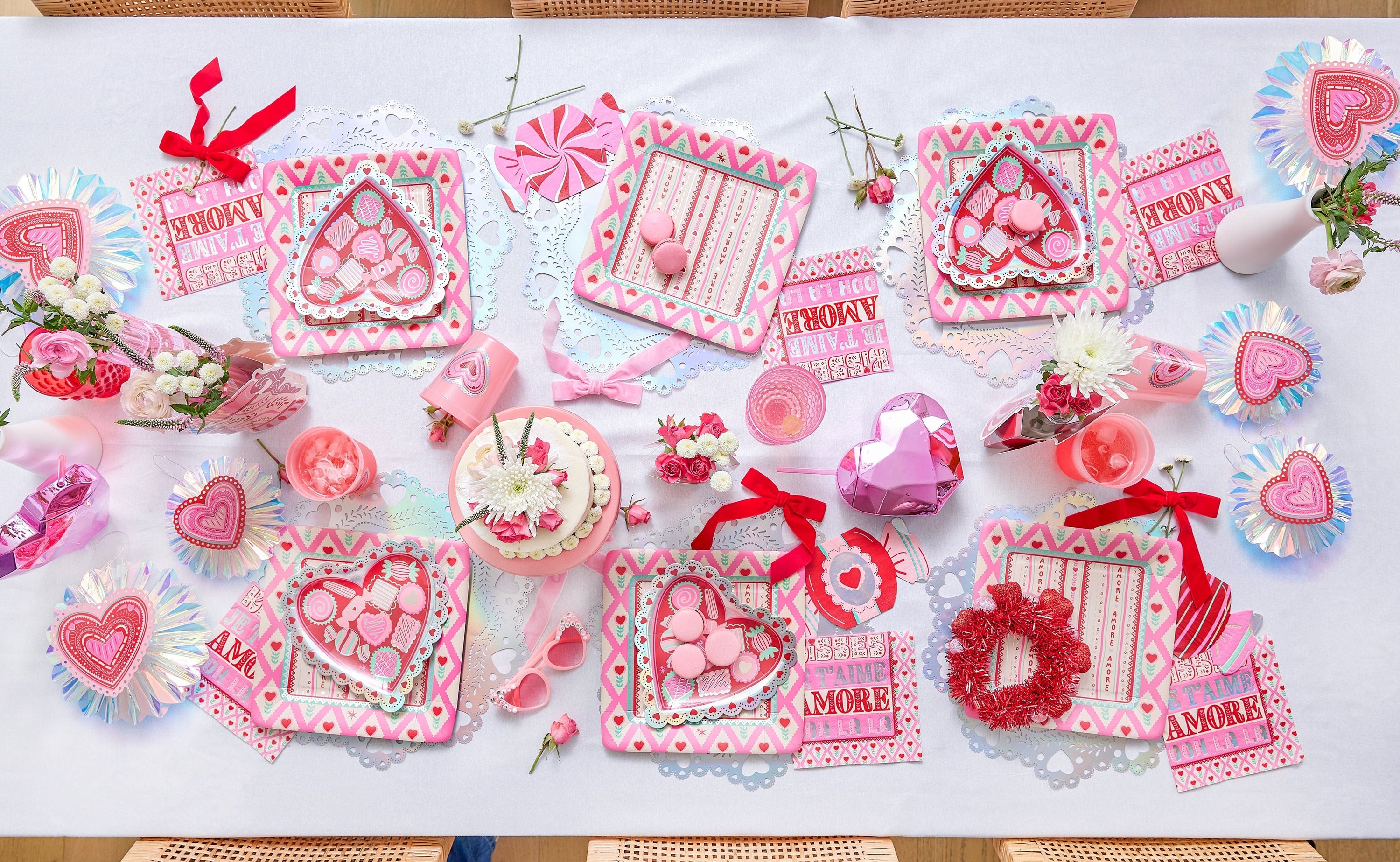 Pink Disco Heart Sipper (set of 2)