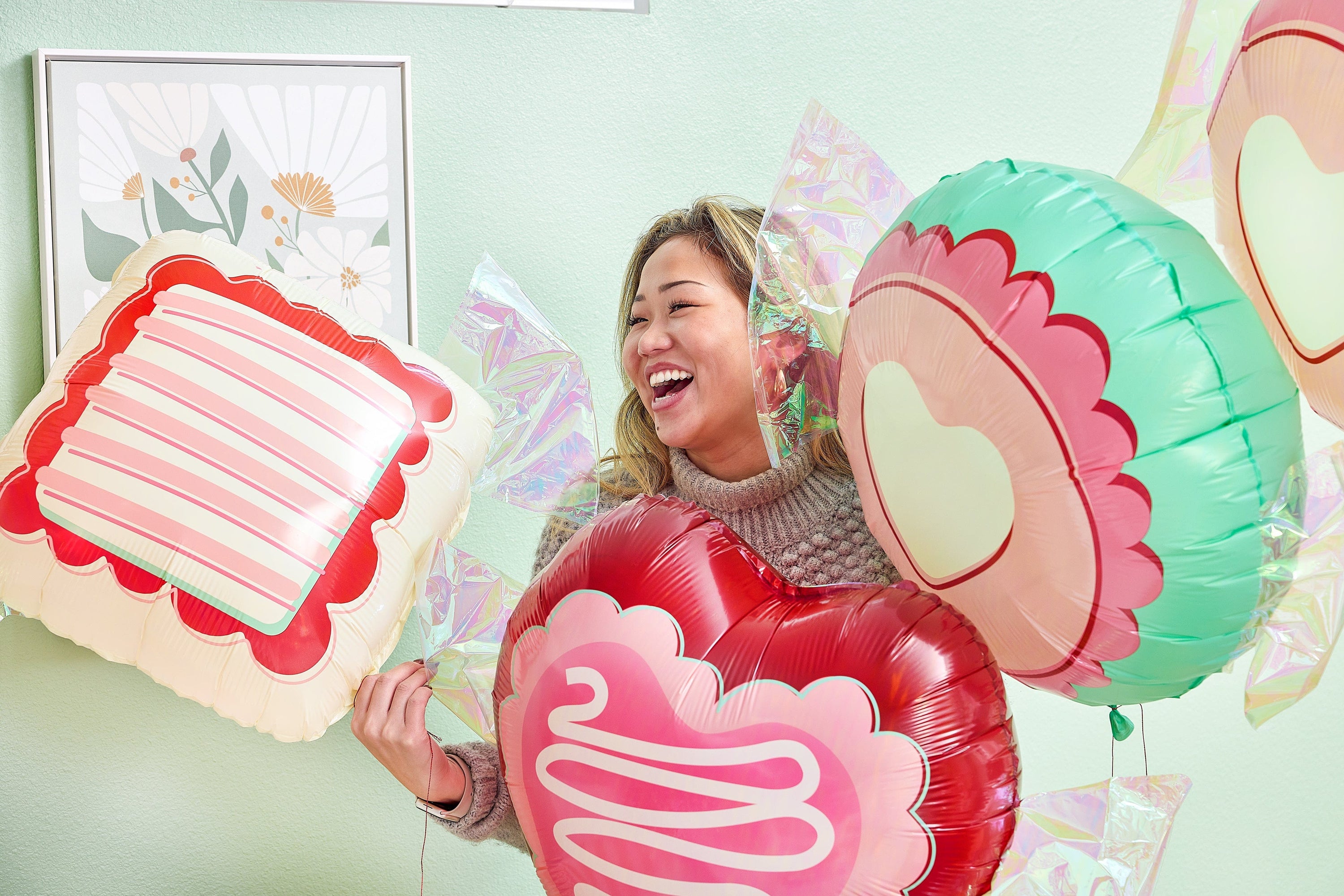 Valentine's Candy Heart Balloons (set of 6)