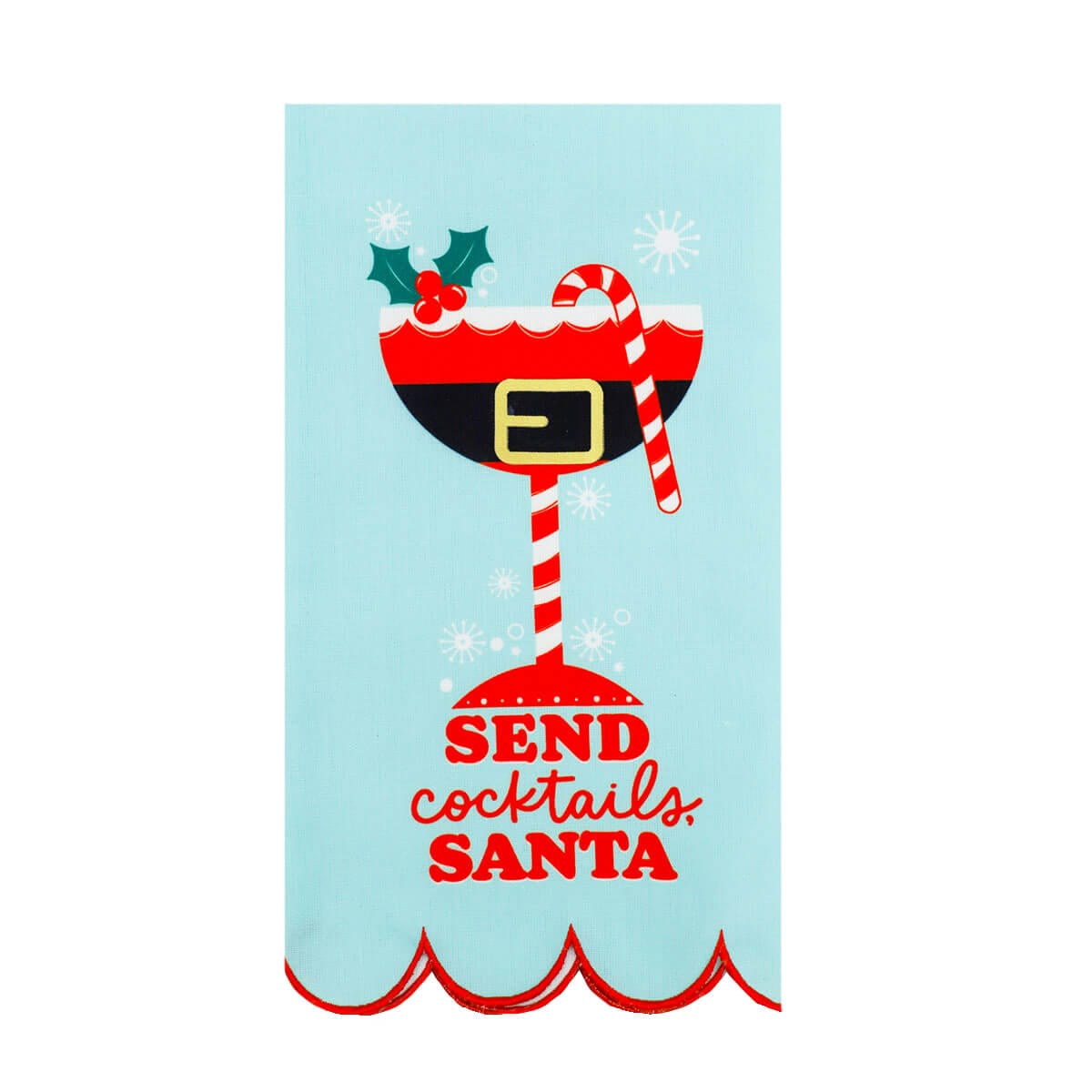 Send Cocktails, Santa tea towel