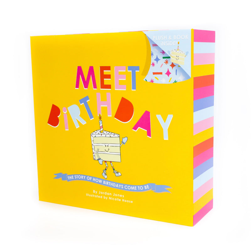 Packaging of the Meet Birthday Book