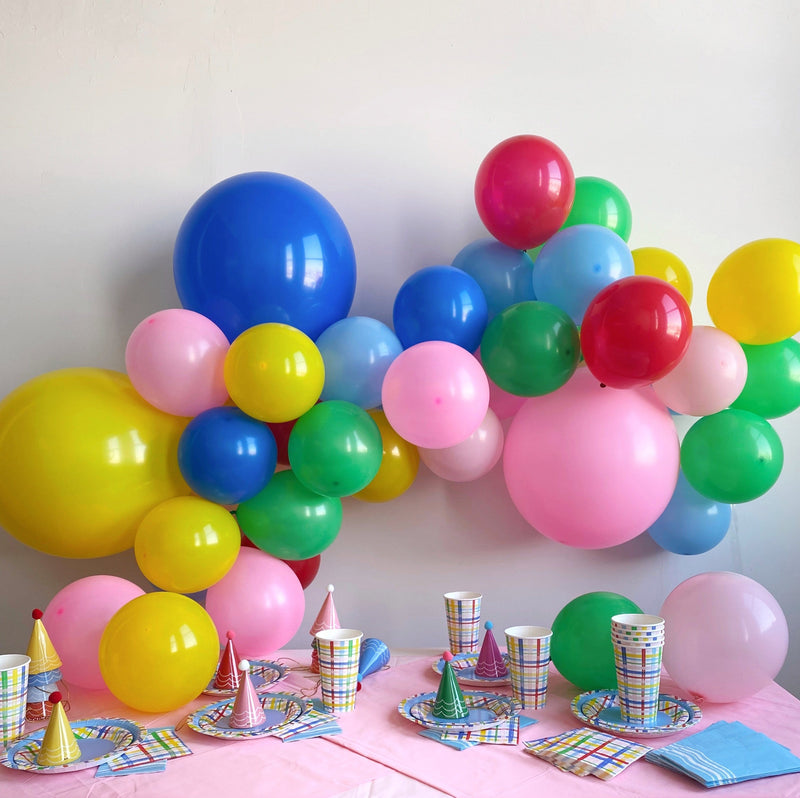 Packed Party Balloon Garland Kit with party setting