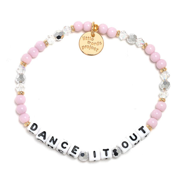 Packed Party x LWP bracelet with phrase 'Dance It Out'