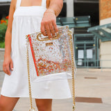 Orange Confetti Pouch & Stadium Bag Set