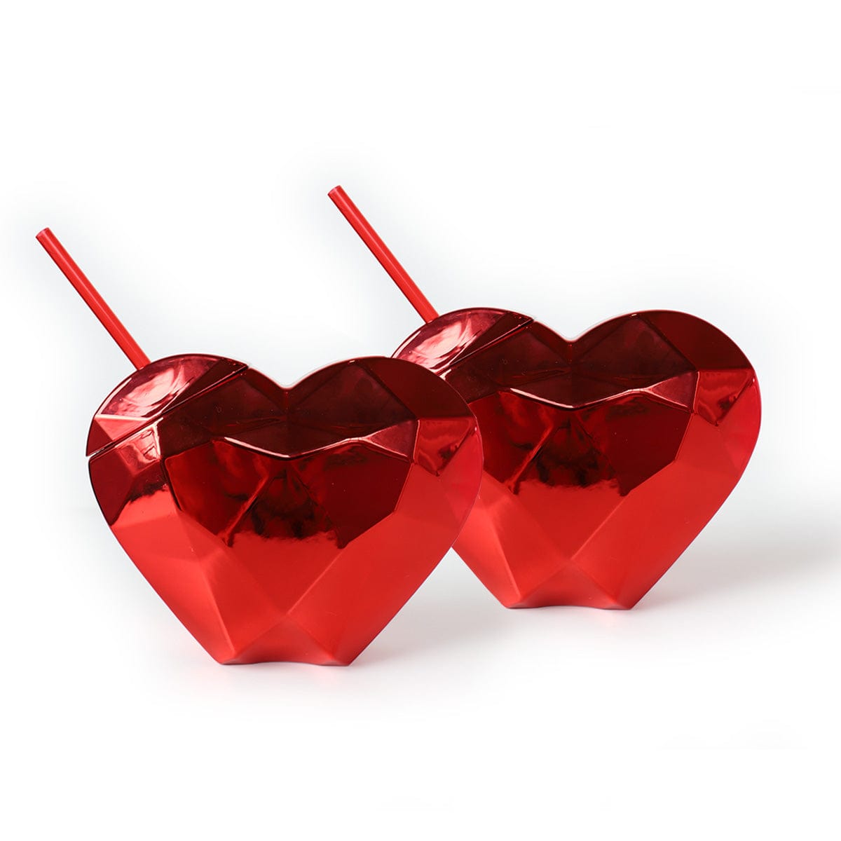 Red Disco Heart Sipper (set of 2)