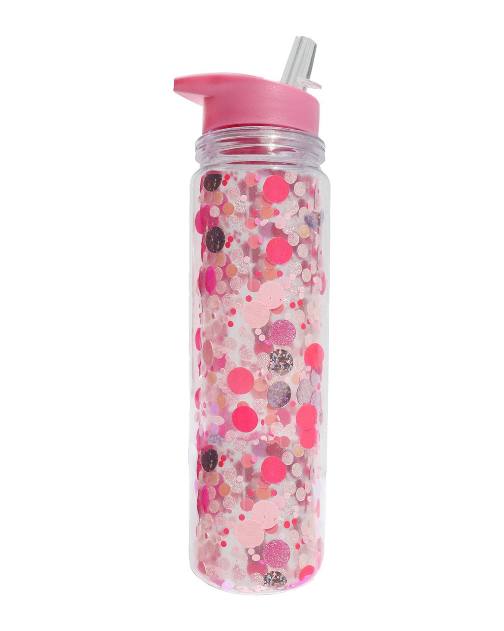 Pink Party Confetti Pink Water Bottle