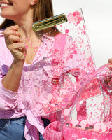 Clipboard with cute girly pink confetti