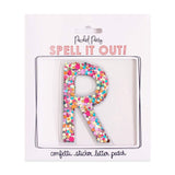 Confetti letter R sticker.