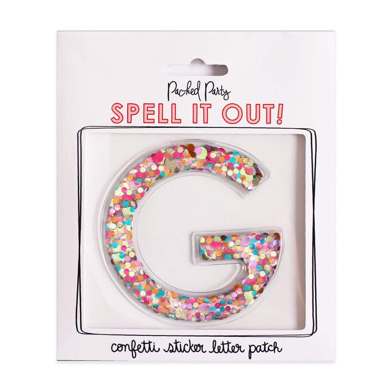 Confetti letter G sticker.