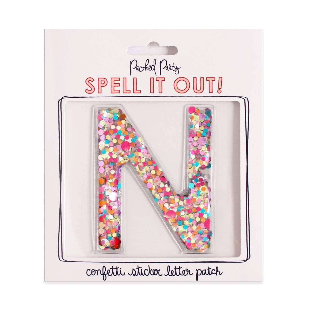 Exploding Confetti Letters Sticky Confetti Letters | Packed Party